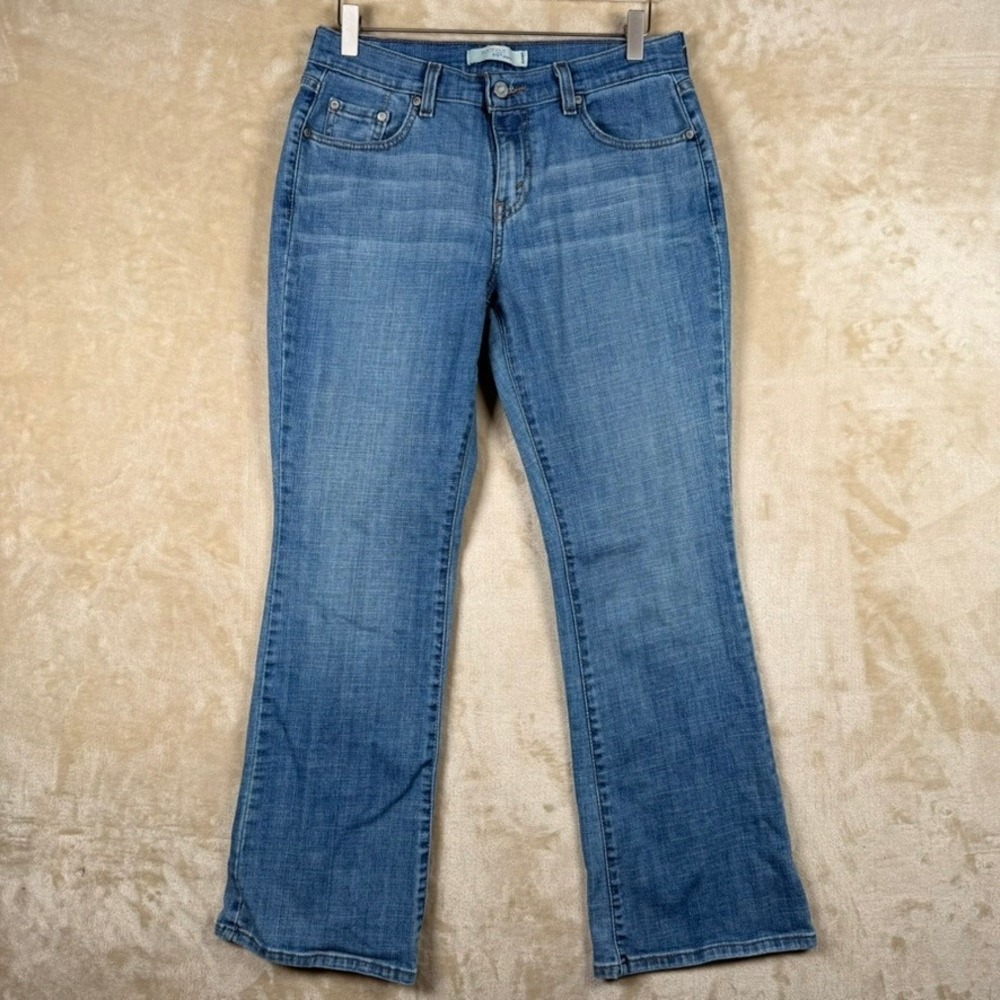 Levis 515 Bootcut Jeans Womens 8 Short Medium Wash Blue Denim Stretch Classic